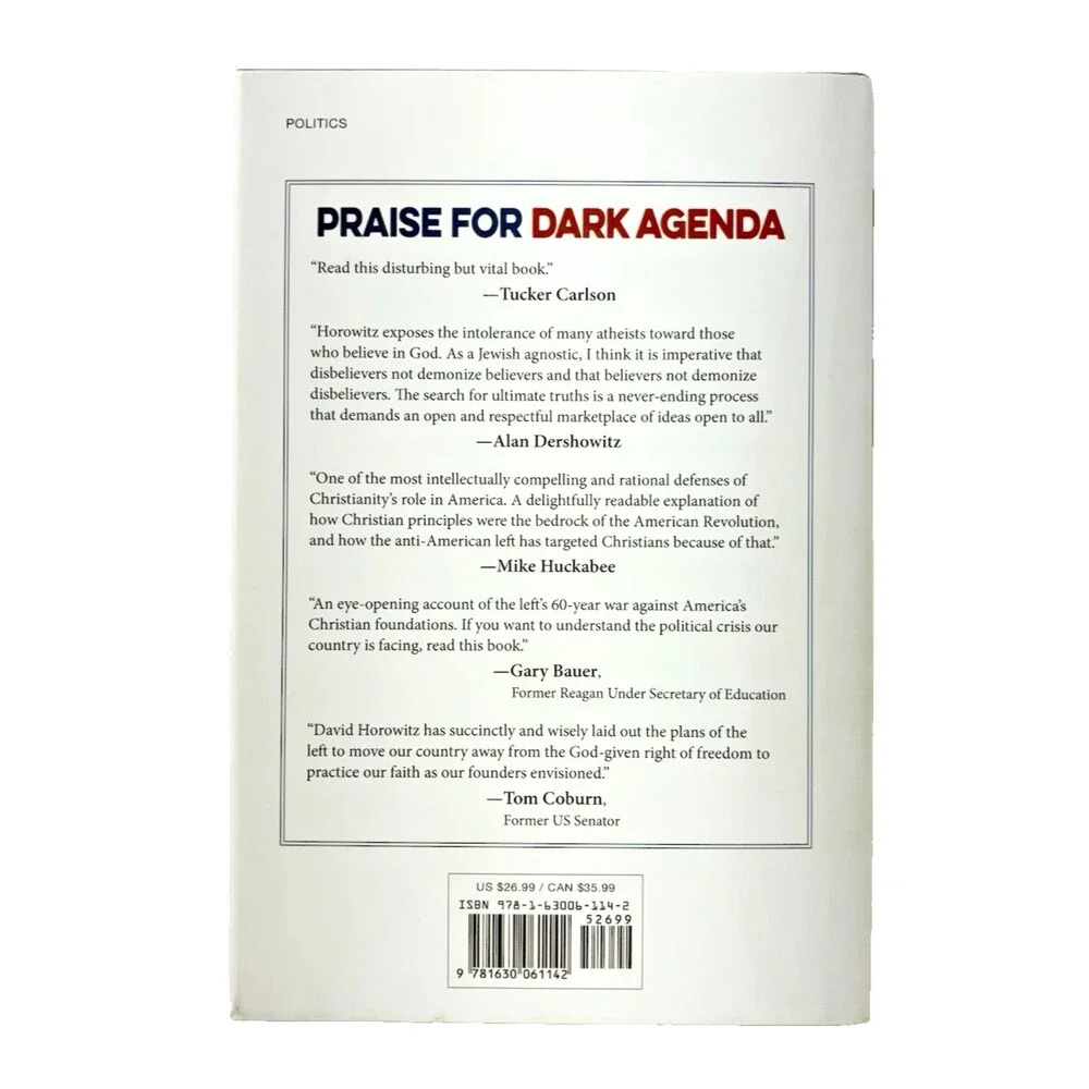 Dark Agenda by David Horowitz 2018 Humanix Books First Edition Hardback